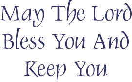 May The Lord Bless You And Keep You calligraphy art by Tess Cooling